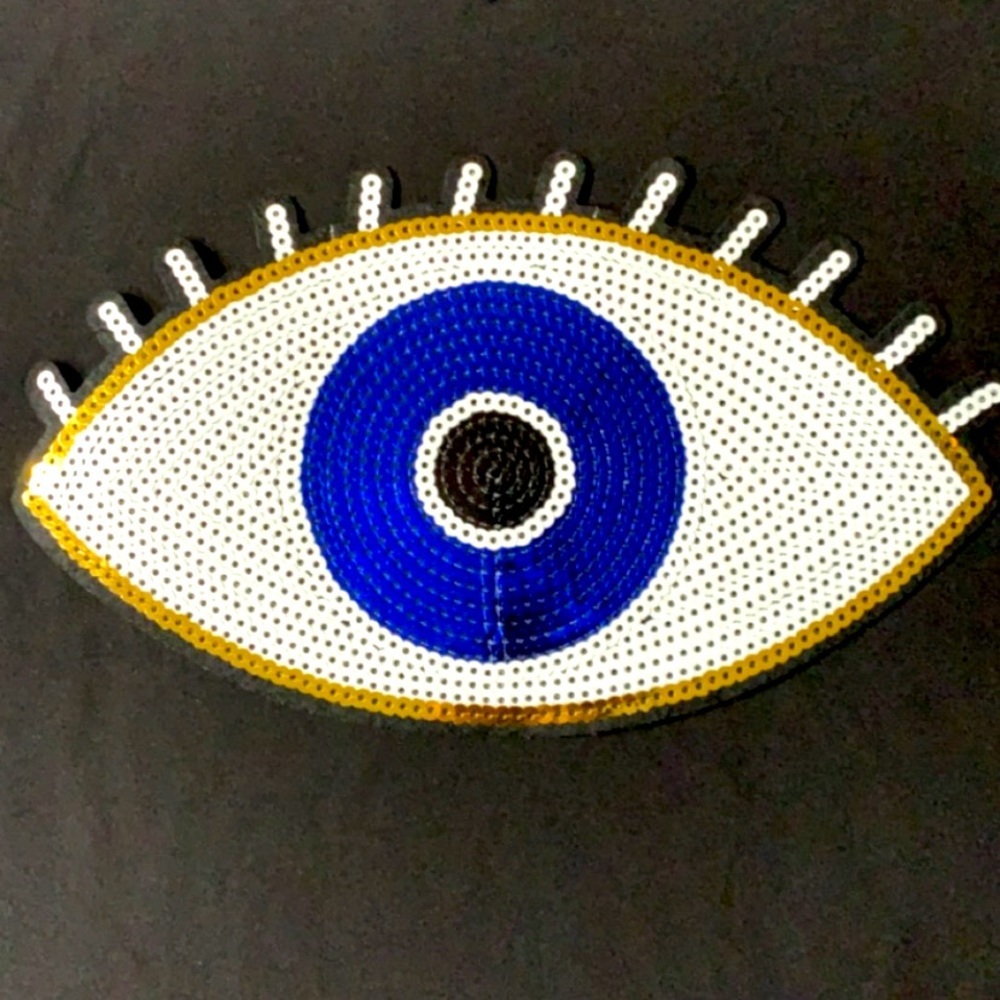 Sequin evil eye shirt